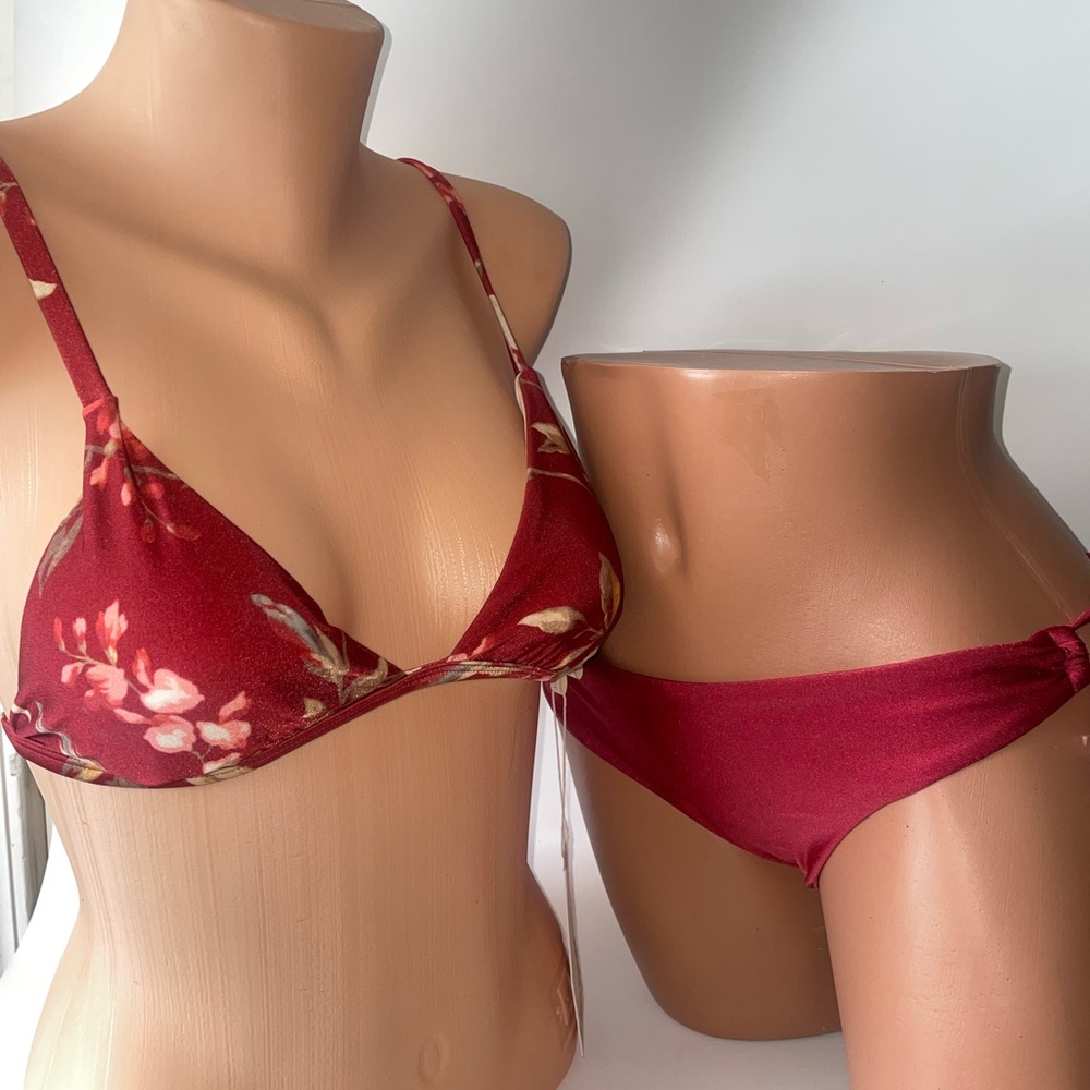 Chelsea & Violet Floral Maroon$112 - NWT 2pcs Set Size S E66 - Picture 3 of 8